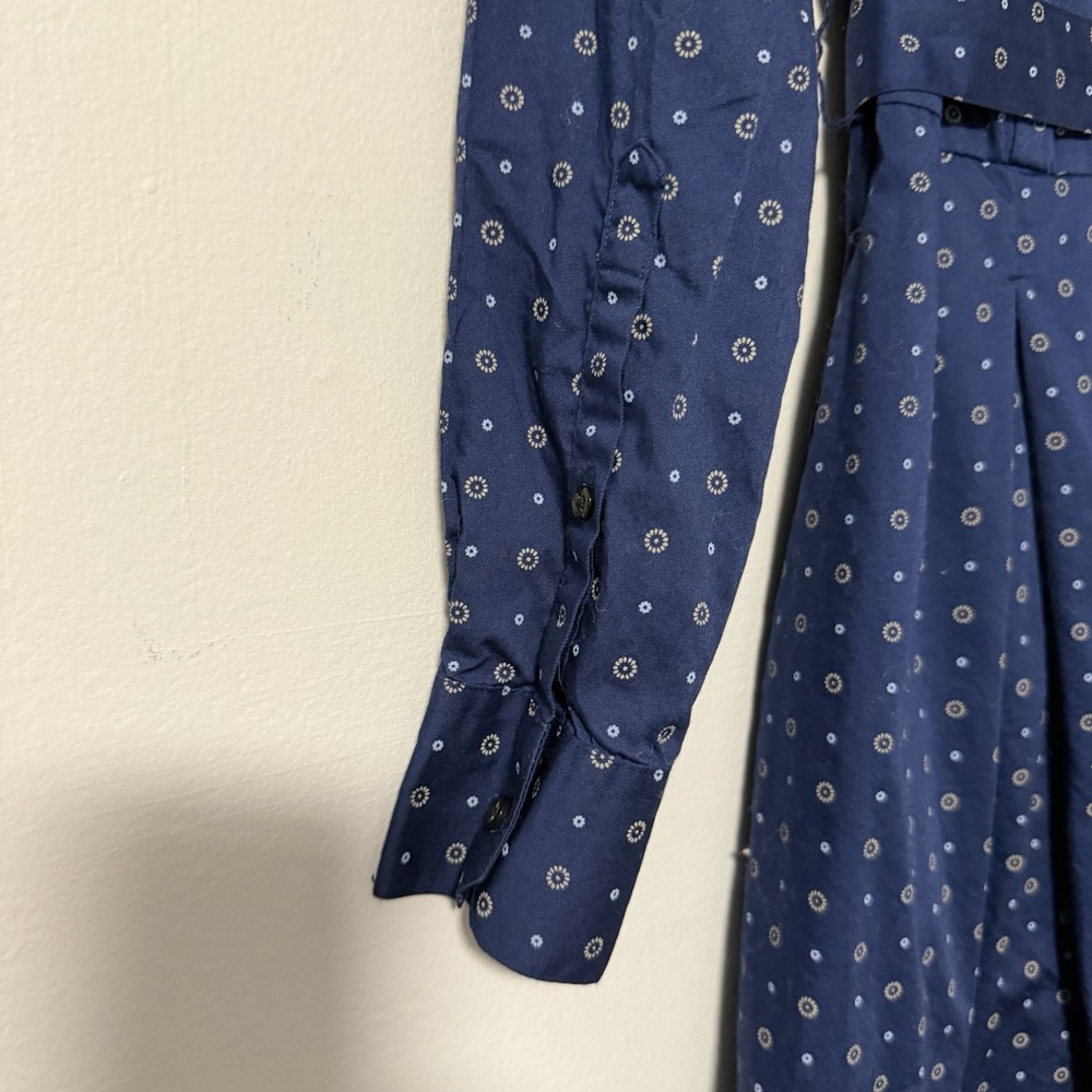 Brooks Brothers Navy Blue Patterned Dress - Picture 6 of 12